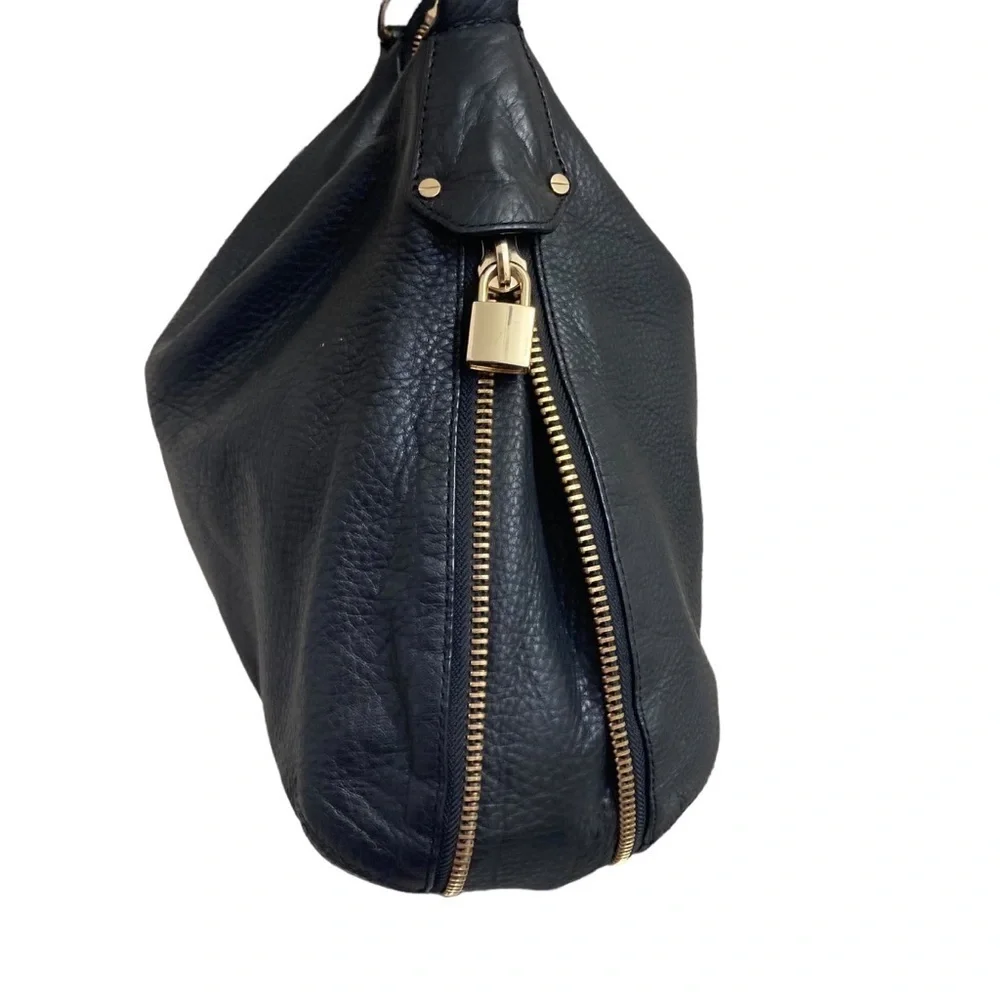 Henri bendel vintage soft black leather hobo bag